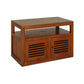 EBONY SOLID MAHOGANY TV UNIT 2 DOORS - LIGHT PECAN - MyChocolateWood