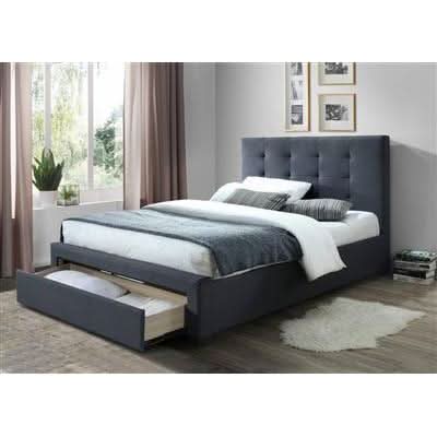 ECCLESTON 1-DRAWER KING SINGLE BED GREY - MyChocolateWood