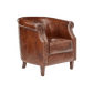 ECLIPSE AGED LEATHER TUB CHAIR - MyChocolateWood