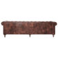 ELAINE 4-SEATER AGED LEATHER SOFA IN DISTRESSED BROWN - MyChocolateWood