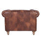 ELAINE AGED LEATHER ARMCHAIR IN DISTRESSED BROWN - MyChocolateWood
