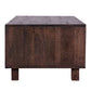 ELDRIDGE 2 DRAWERS DOUBLE FACED COFFEE TABLE IN FRUITWOOD TIMBER HONEY BROWN - MyChocolateWood