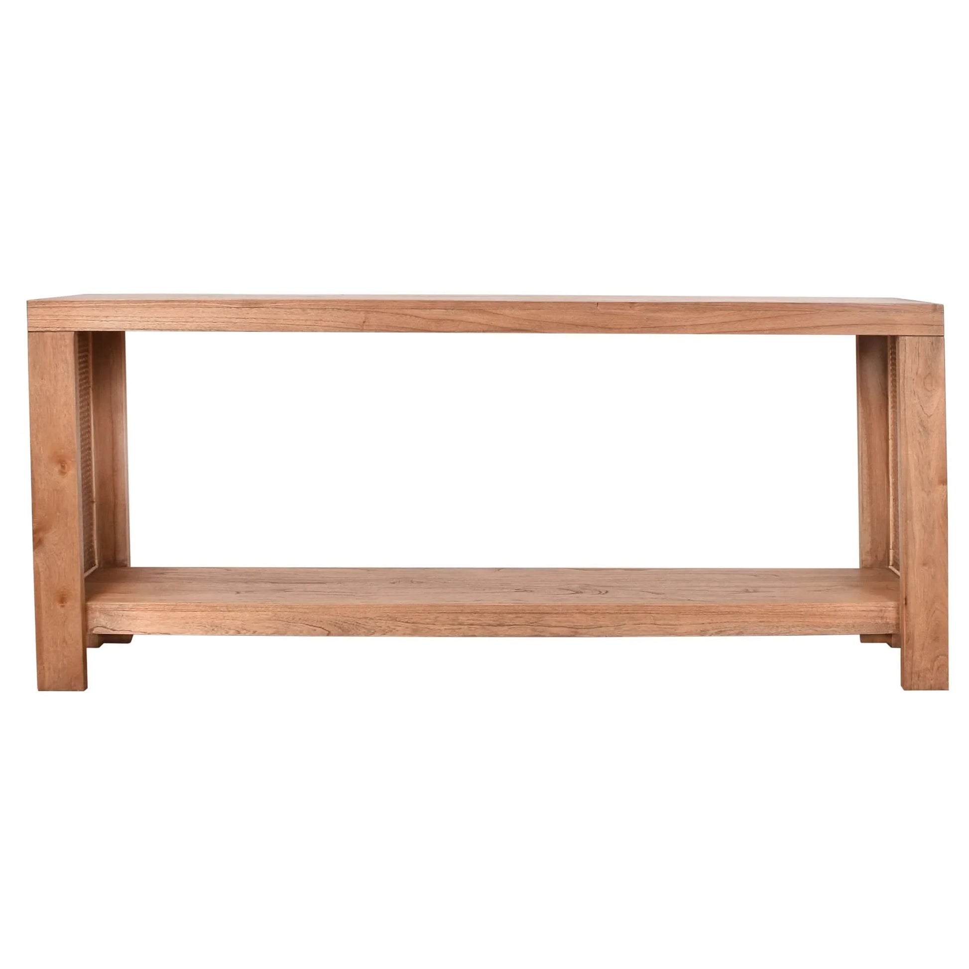 ELDRIDGE CONSOLE TABLE/HALL TABLE IN MINDI WOOD LIGHT TOBACCO - MyChocolateWood