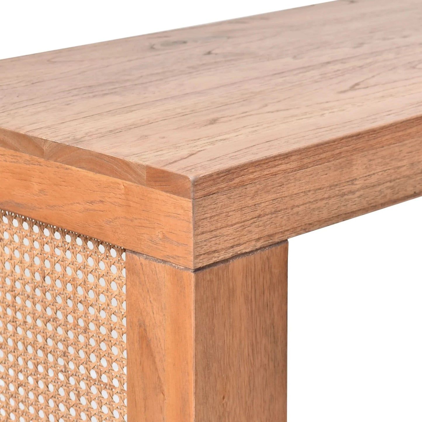 ELDRIDGE CONSOLE TABLE/HALL TABLE IN MINDI WOOD LIGHT TOBACCO