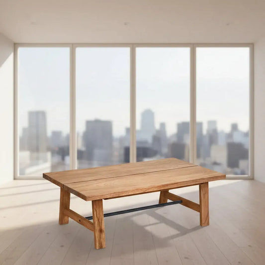 ELDRIDGE FARMERS COFFEE TABLE IN MINDI WOOD LIGHT TOBACCO