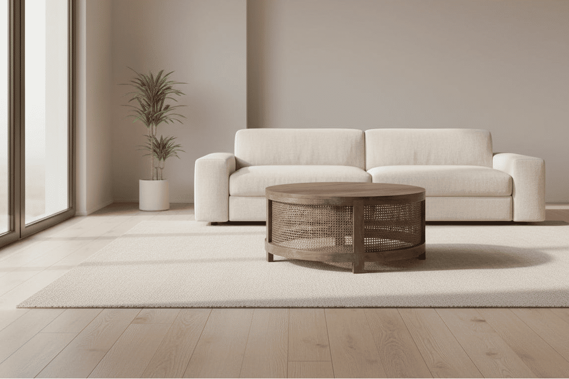 ELDRIDGE MANGO WOOD ROUND COFFEE TABLE IN HONEY BROWN - MyChocolateWood