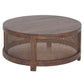 ELDRIDGE MANGO WOOD ROUND COFFEE TABLE IN HONEY BROWN - MyChocolateWood