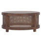 ELDRIDGE MANGO WOOD ROUND COFFEE TABLE IN HONEY BROWN - MyChocolateWood