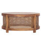 ELDRIDGE MANGO WOOD ROUND COFFEE TABLE IN LIGHT TOBACCO - MyChocolateWood