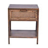 ELDRIDGE MINDI WOOD 1 DRAWER BEDSIDE TABLE IN HONEY BROWN