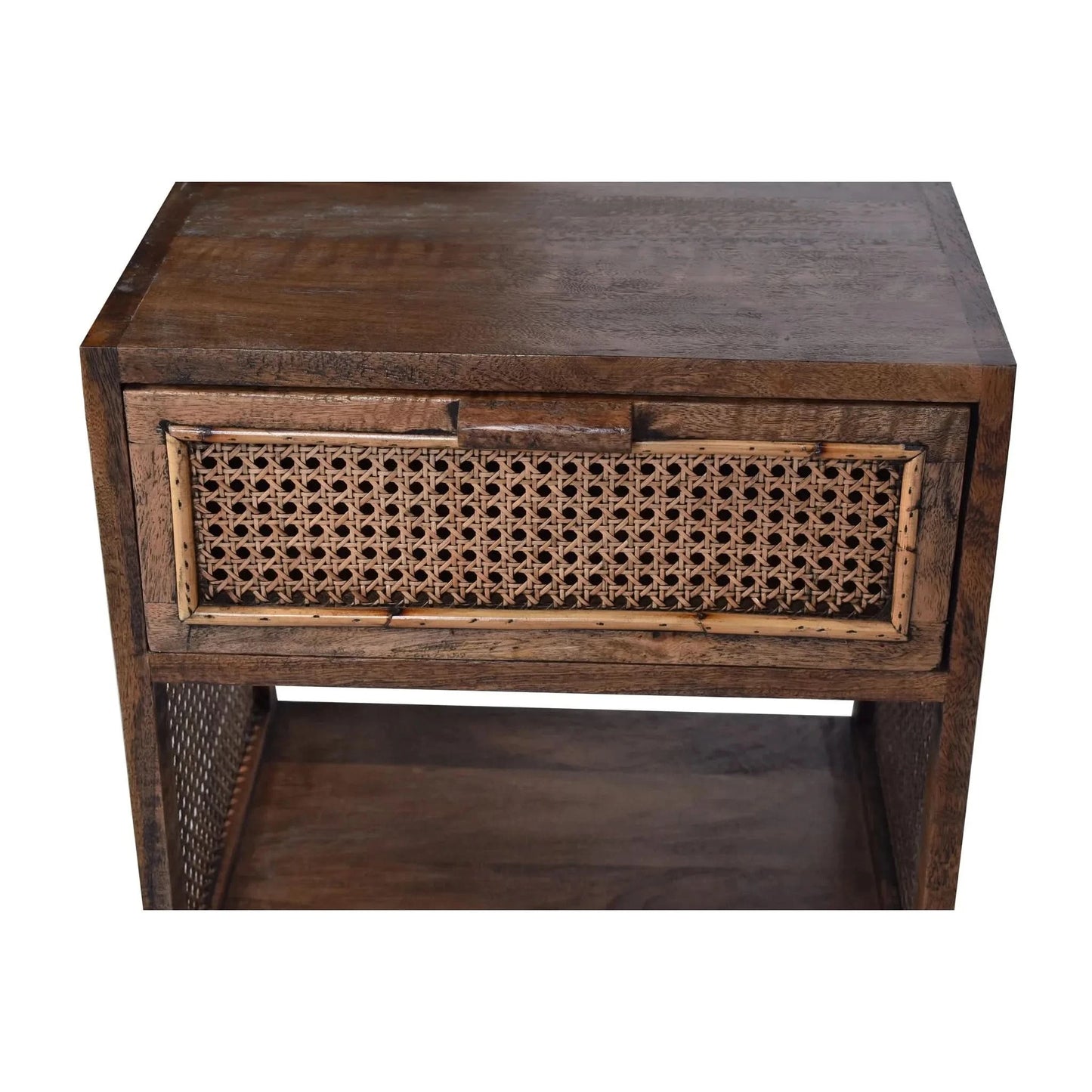 ELDRIDGE MINDI WOOD 1 DRAWER BEDSIDE TABLE IN HONEY BROWN - MyChocolateWood