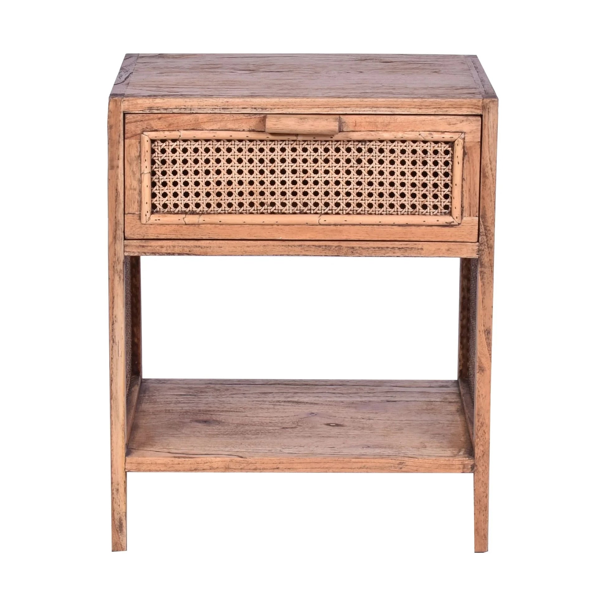 ELDRIDGE MINDI WOOD 1 DRAWER BEDSIDE TABLE IN LIGHT TOBACCO - MyChocolateWood