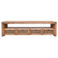 Eldridge Mindi Wood 4-Drawer TV / Entertainment Unit 180cm in Light Tobacco - Chocolate Wood