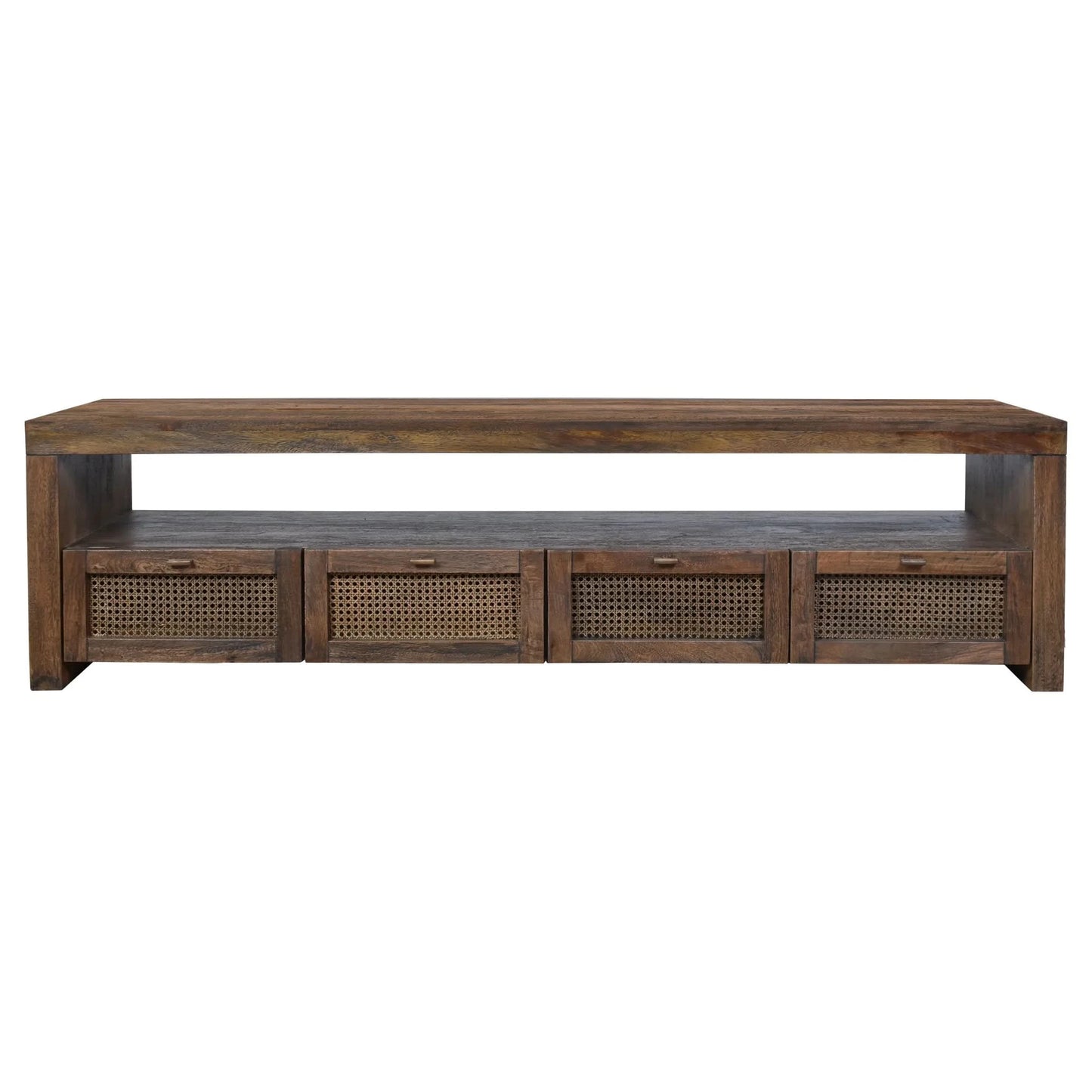 ELDRIDGE MINDI WOOD TV UNIT IN HONEY BROWN 4 DRAWERS 180CM - MyChocolateWood