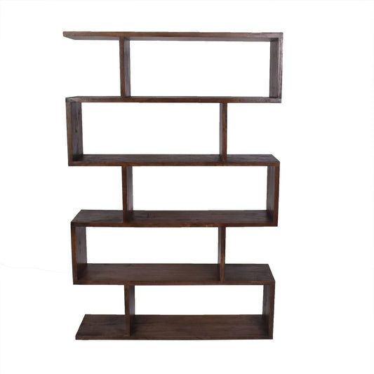 ELDRIDGE OPEN TALL BOOKCASE IN FRUITWOOD TIMBER HONEY BROWN