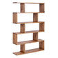 Eldridge Open Tall Bookcase in Fruitwood Timber, Light Tobacco - Chocolate Wood
