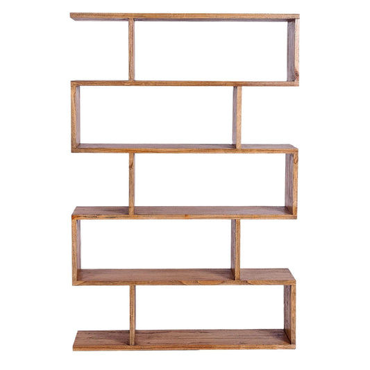 ELDRIDGE OPEN TALL BOOKCASE IN FRUITWOOD TIMBER LIGHT TOBACCO - MyChocolateWood