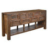 ELDRIDGE SOLID MINDI WOOD BUFFET 9 DRAWERS SIDEBOARD IN HONEY BROWN 180CM