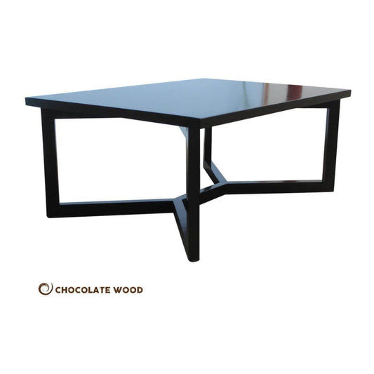 ELENORA SOLID TASSIE OAK BLACK COFFEE TABLE CUSTOM MADE