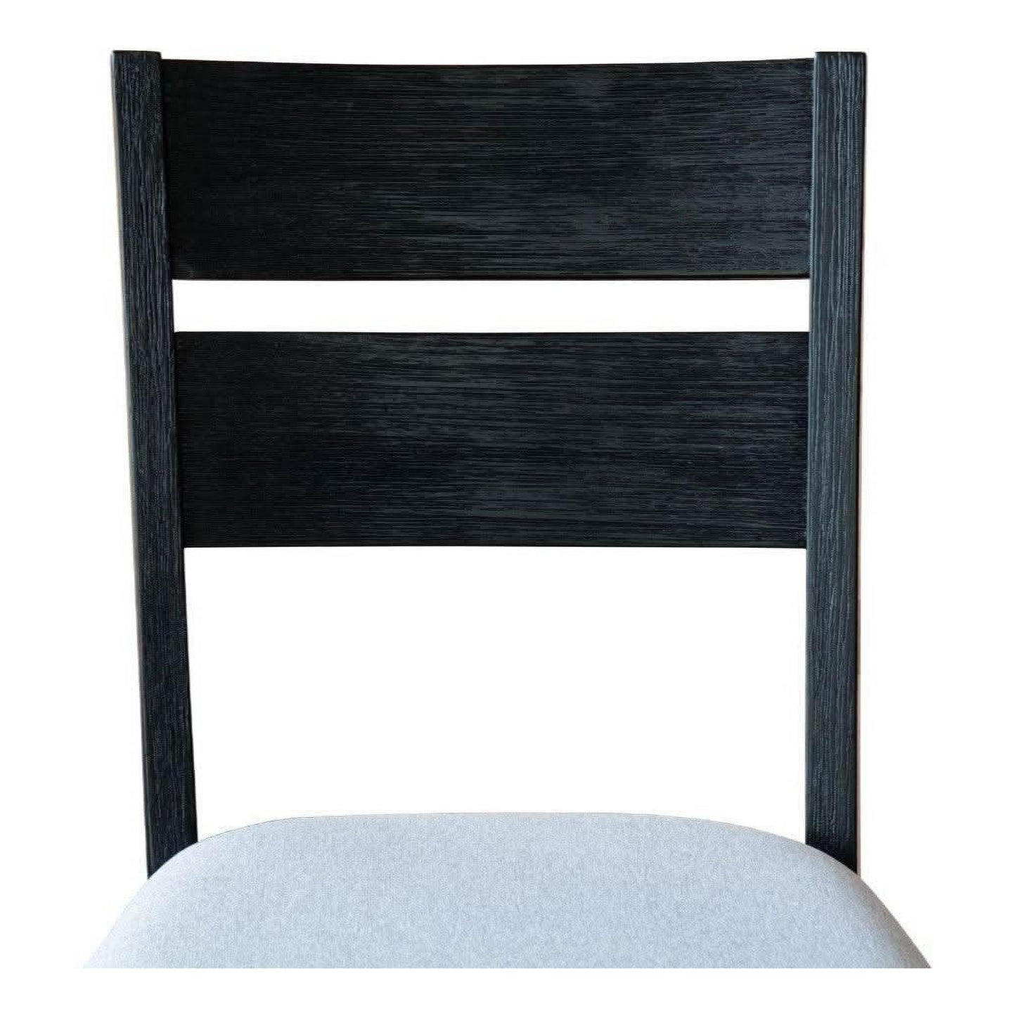 ELIJAH 5 PIECE DINING SETTING - 1 ROUND TABLE 100CM DIA + 4 DINING CHAIRS BRUSHED BLACK ACACIA