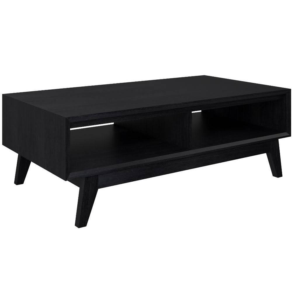 ELIJAH ACACIA WOOD COFFEE TABLE IN BRUSHED BLACK ACACIA - MyChocolateWood