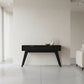 ELIJAH ACACIA WOOD CONSOLE TABLE/HALL TABLE  2 DRAWERS IN BRUSHED BLACK ACACIA - MyChocolateWood