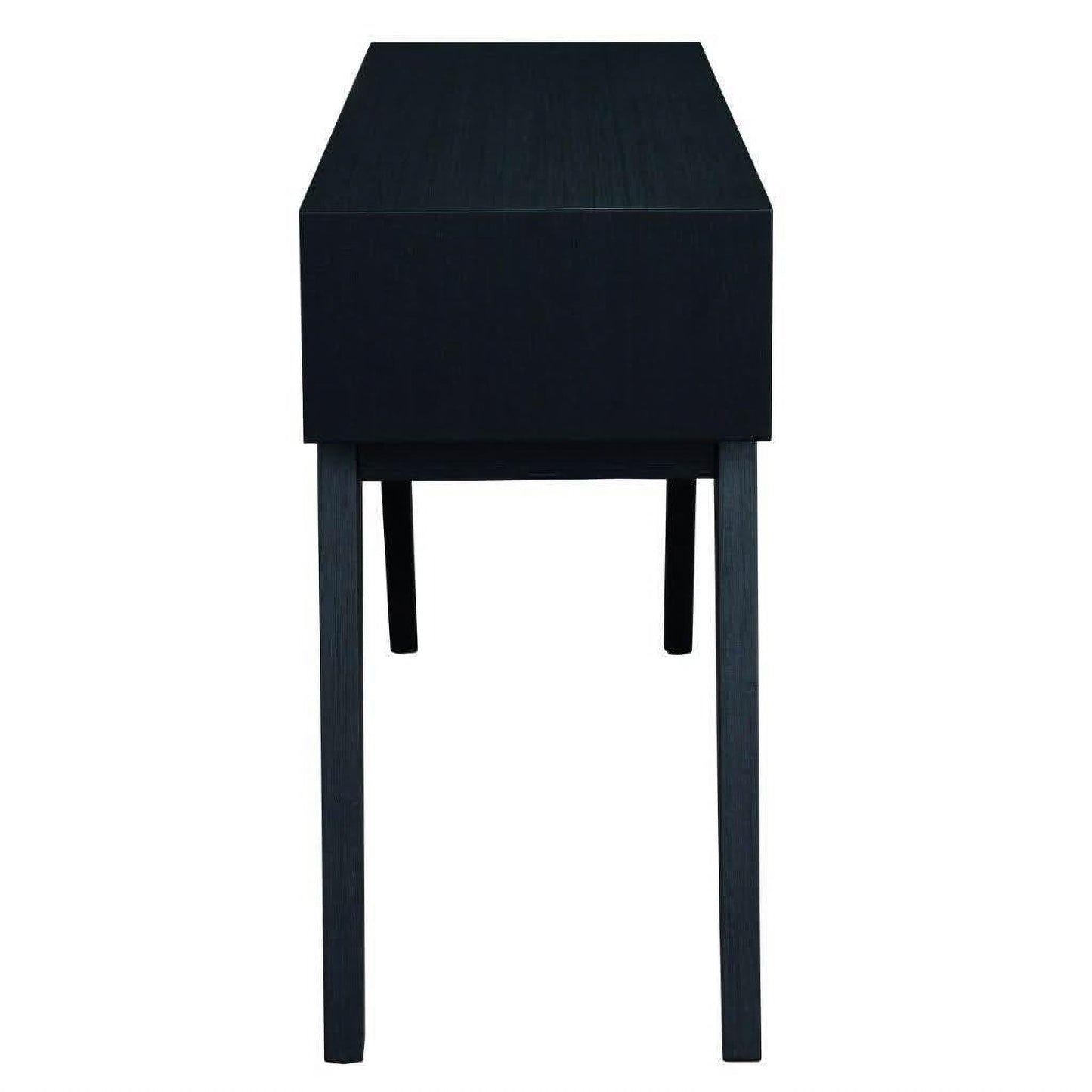 ELIJAH ACACIA WOOD CONSOLE TABLE/HALL TABLE 2 DRAWERS IN BRUSHED BLACK ACACIA
