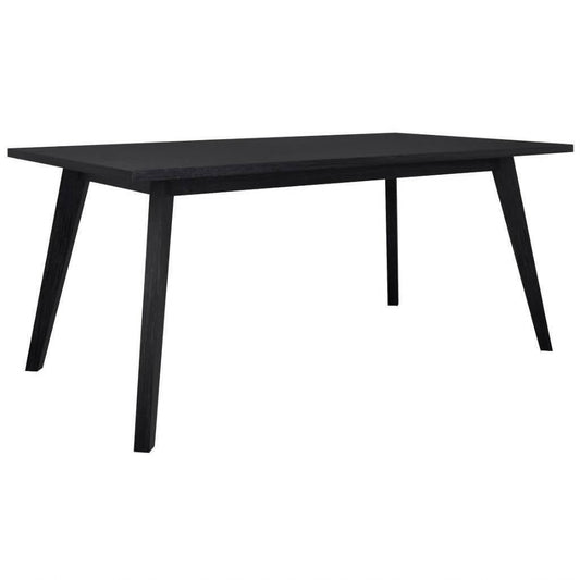 ELIJAH ACACIA WOOD DINING TABLE IN BRUSHED BLACK ACACIA 180CM
