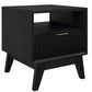 ELIJAH ACACIA WOOD SIDE TABLE/LAMP TABLE IN BRUSHED BLACK ACACIA - MyChocolateWood