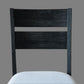 ELIJAH DINING CHAIR WITH FABRIC SEAT IN BRUSHED BLACK ACACIA WOOD - MyChocolateWood