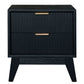 ELIJAH KING SIZE BED + TALLBOY + 2 X BEDSIDE TABLES IN BRUSHED BLACK ACACIA PACKAGE DEAL - MyChocolateWood