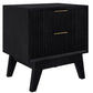 ELIJAH KING SIZE BED + TALLBOY + 2 X BEDSIDE TABLES IN BRUSHED BLACK ACACIA PACKAGE DEAL - MyChocolateWood