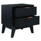 ELIJAH QUEEN SIZE BED + TALLBOY + 2 X BEDSIDE TABLES IN IN BRUSHED BLK PACKAGE DEAL - MyChocolateWood
