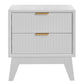 ELIJAH QUEEN SIZE BED + TALLBOY + 2 X BEDSIDE TABLES IN WHITE ACACIA PACKAGE DEAL - MyChocolateWood