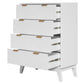 ELIJAH QUEEN SIZE BED + TALLBOY + 2 X BEDSIDE TABLES IN WHITE ACACIA PACKAGE DEAL - MyChocolateWood