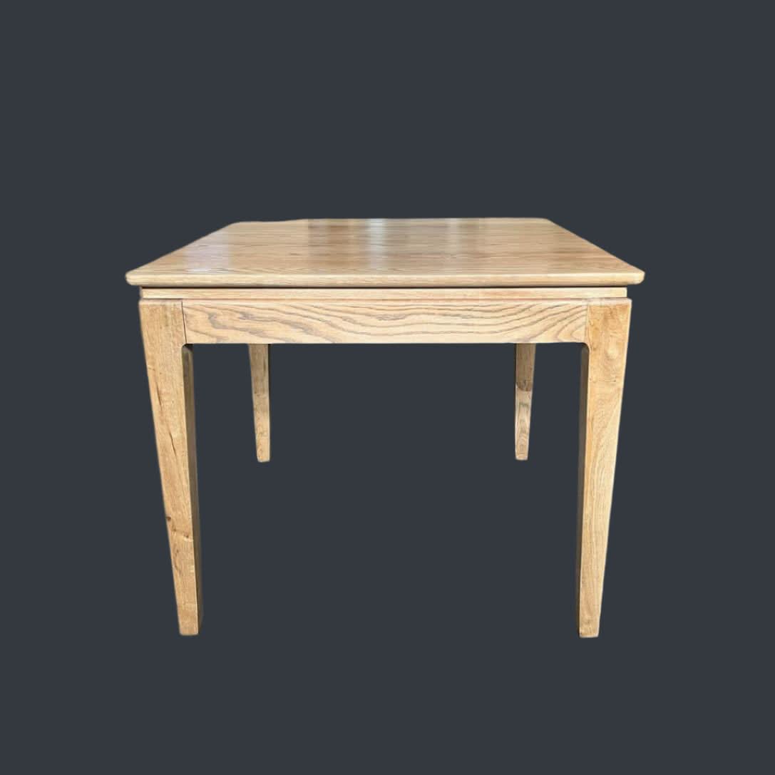 Ella solid oak square dining table by MyChocolateWood, 90cm, with a natural wood finish and sturdy square legs.