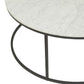 ELLE ROUND COFFEE TABLE BLACK/MATT WHITE - MyChocolateWood
