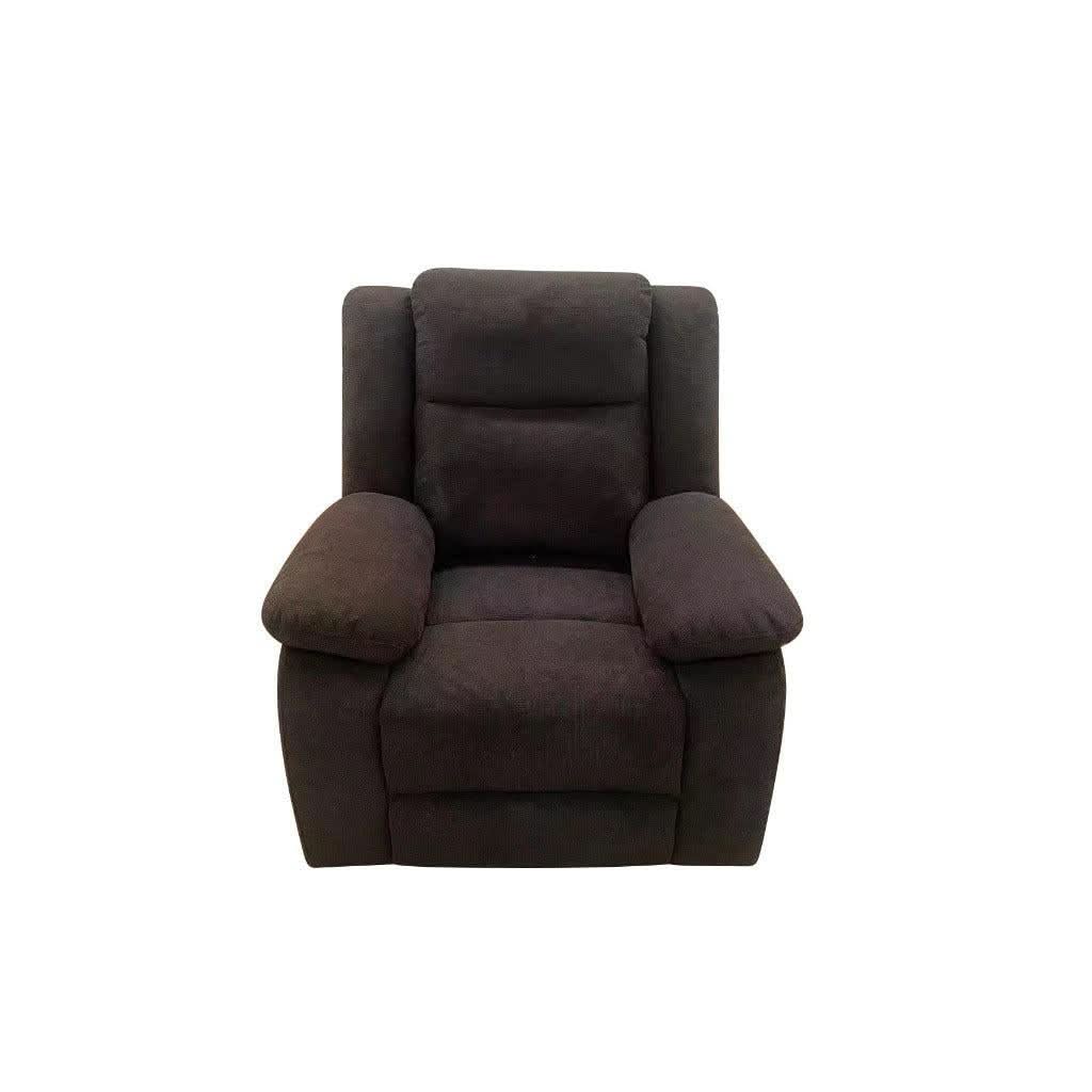 ELLINGTON FABRIC MANUAL SINGLE RECLINER ARMCHAIR LICORICE - MyChocolateWood