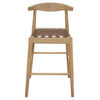 ELLIOT OAK BARSTOOL WITH GENUINE WOVEN LEATHER NATURAL