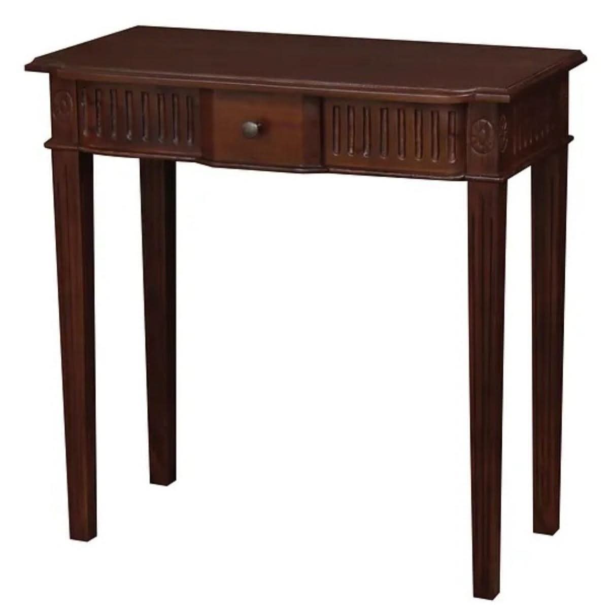 ELLIS SOLID MAHOGANY TIMBER HALL TABLE CONSOLE 80CM MAHOGANY COLOUR - MyChocolateWood