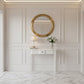 Ellis Solid Mahogany Timber Hall Table / Console 80cm in White - Chocolate Wood