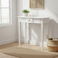 ELLIS SOLID MAHOGANY TIMBER HALL TABLE/CONSOLE TABLE 80CM - WHITE - MyChocolateWood