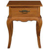 ELODIE 1 DRAWER LAMP TABLE IN SOLID MAHOGANY - LIGHT PECAN