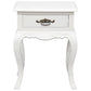 ELODIE 1-DRAWER LAMP TABLE/SIDE TABLE IN SOLID MAHOGANY WHITE - MyChocolateWood