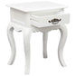 ELODIE 1-DRAWER LAMP TABLE/SIDE TABLE IN SOLID MAHOGANY WHITE - MyChocolateWood