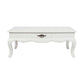 ELODIE 2-DRAWER COFFEE TABLE IN SOLID MAHOGANY- WHITE - MyChocolateWood