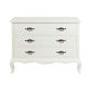 ELODIE 3 DRAWER CHEST/DRESSER IN SOLID MAHOGANY - WHITE - MyChocolateWood