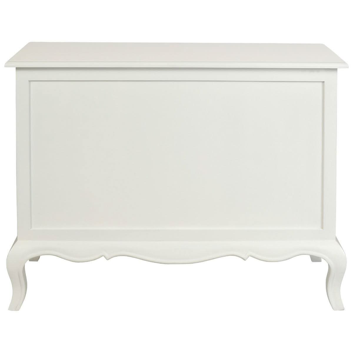 ELODIE 3 DRAWER CHEST/DRESSER IN SOLID MAHOGANY - WHITE - MyChocolateWood