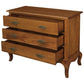ELODIE 3 DRAWER CHEST IN SOLID MAHOGANY - LIGHT PECAN - MyChocolateWood