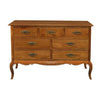ELODIE 7 DRAWER DRESSER/CHEST OF 7 DRAWERS IN SOLID MAHOGANY - LIGHT PECAN
